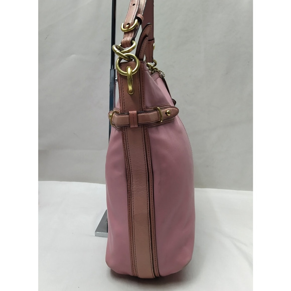 Coach Pink Leather Zipper Closure Hobo Shoulder Bag - Picture 4 of 15